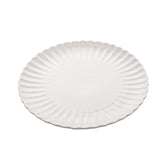 Prato de Sobremesa em Porcelana Petala Branco 20cm - Ela Decora